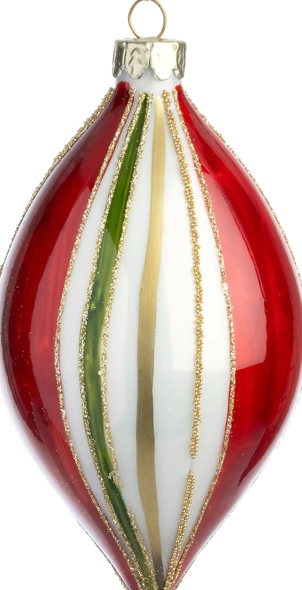 Intratuin kerstbal Portsoy lichtrood / groen D 6 H 12 cm
