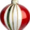 Intratuin kerstbal Portsoy rood / groen druppel D 8 cm
