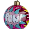Intratuin kerstbal Pow rood / roze D 8 cm