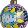 Intratuin kerstbal Pow roze / geel D 8 cm