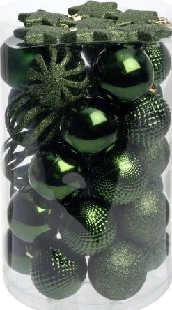 Intratuin kerstbal Reni donkergroen D 6 cm 37-delig