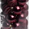 Intratuin kerstbal Reni paars D 6 cm 37-delig