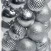 Intratuin kerstbal Reni zilver D 6 cm 37-delig
