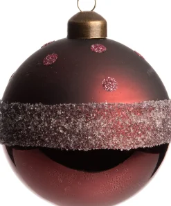 Intratuin kerstbal Rennes donkerrood D 8 H 8 cm