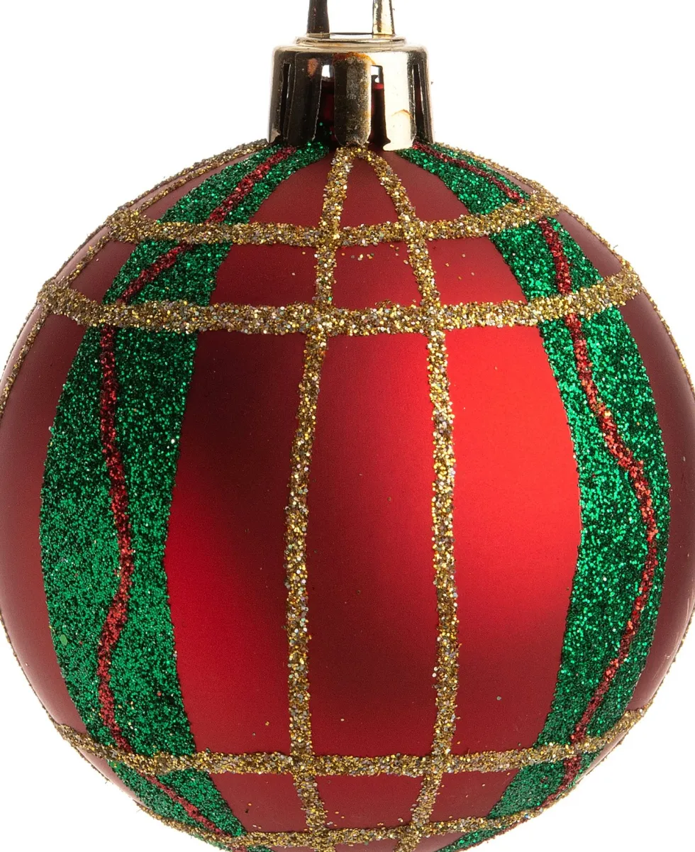 Intratuin kerstbal rood D 7 cm 6 stuks