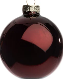 Intratuin kerstbal rood glanzend D 8 H 8,5 cm 6 stuks