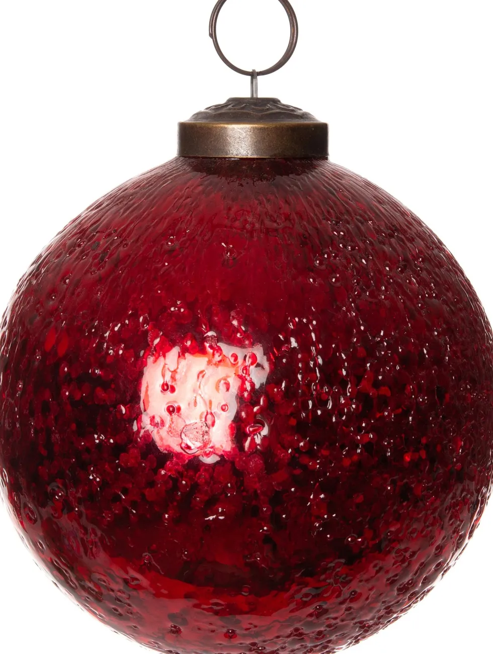 Intratuin kerstbal rood spikkels D 8 cm