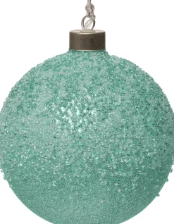 Intratuin kerstbal Rosy met LED verlichting blauw D 12 cm