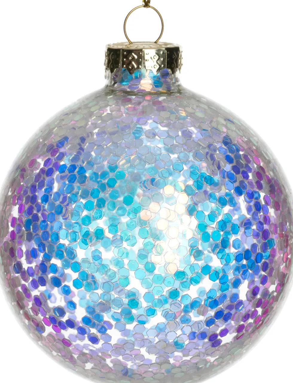 Intratuin kerstbal Roundwood semitransparant wit D 8 cm