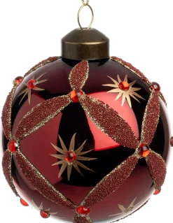 Intratuin kerstbal Saeul rood D 8 cm