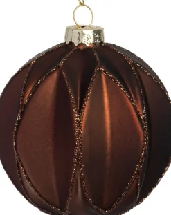 Intratuin kerstbal Scariff bruin D 8 cm