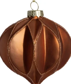 Intratuin kerstbal Scariff druppel rood D 8 cm