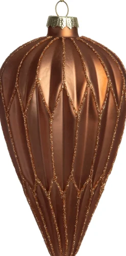 Intratuin kerstbal Scariff pegel rood D 7,5 H 14 cm