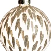 Intratuin kerstbal semitransparant Royton druppels goud D 8 cm