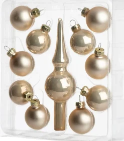 Intratuin kerstbal set Karyn wit D 3,5 cm 11 stuks