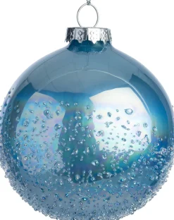Intratuin kerstbal Sheena blauw D 8 cm