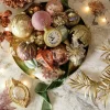 Intratuin kerstbal Skene roze D 8 cm