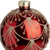 Intratuin kerstbal Slany glanzend rood D 8 cm