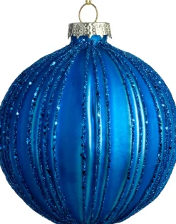 Intratuin kerstbal Sloane blauw D 8 cm
