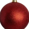 Intratuin kerstbal Stanton rood glitter D 15 cm