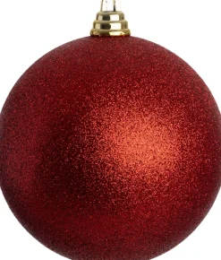 Intratuin kerstbal Stanton rood glitter D 15 cm