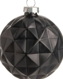 Intratuin kerstbal stud Zoie zwart D 8 cm