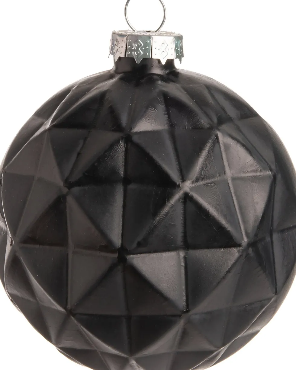 Intratuin kerstbal stud Zoie zwart D 8 cm
