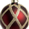 Intratuin kerstbal Sumpe mat bordeaux D 8 cm