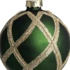 Intratuin kerstbal Sumpe mat groen D 8 cm