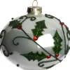 Intratuin kerstbal Swinford ui wit / groen D 10 cm