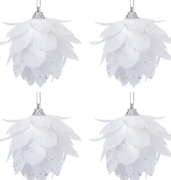 Intratuin kerstbal Syl wit D 6 cm 4 stuks