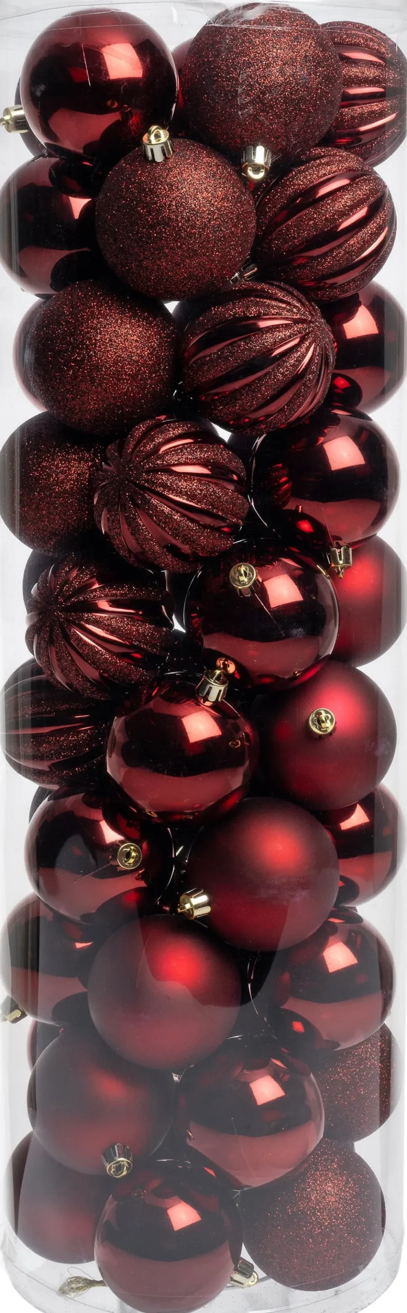 Intratuin kerstbal Tara bordeaux D 7 cm 50-delig