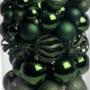 Intratuin kerstbal Tara donkergroen D 8 cm 100-delig
