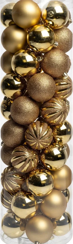Intratuin kerstbal Tara goud D 7 cm 50-delig