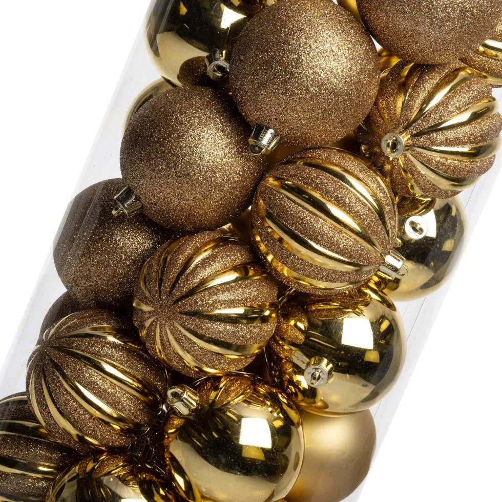 Intratuin kerstbal Tara goud D 7 cm 50-delig