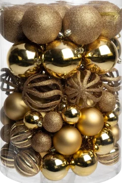 Intratuin kerstbal Tara goud D 8 cm 100-delig