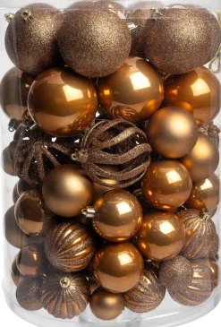 Intratuin kerstbal Tara karamel D 8 cm 100-delig