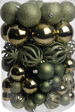 Intratuin kerstbal Tara lichtgroen D 8 cm 100-delig