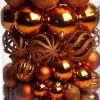 Intratuin kerstbal Tara oranje D 8 cm 100-delig