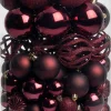 Intratuin kerstbal Tara paars D 8 cm 100-delig