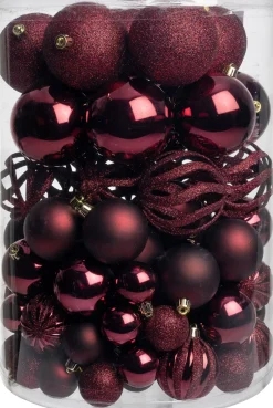Intratuin kerstbal Tara paars D 8 cm 100-delig