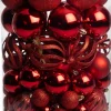 Intratuin kerstbal Tara rood D 8 cm 100-delig