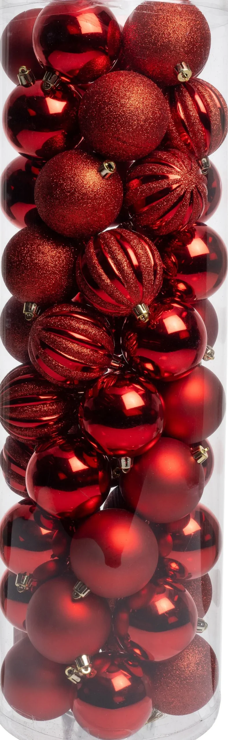 Intratuin kerstbal Tara rood D 7 cm 50-delig
