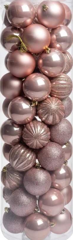 Intratuin kerstbal Tara roze D 7 cm 50-delig