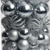 Intratuin kerstbal Tara zilver D 8 cm 100-delig