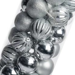Intratuin kerstbal Tara zilver D 7 cm 50-delig