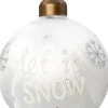 Intratuin kerstbal Tienen let it snow wit D 8 cm