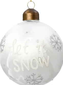 Intratuin kerstbal Tienen let it snow wit D 8 cm