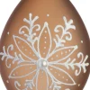 Intratuin kerstbal Tirna bruin / wit D 8 H 15 cm
