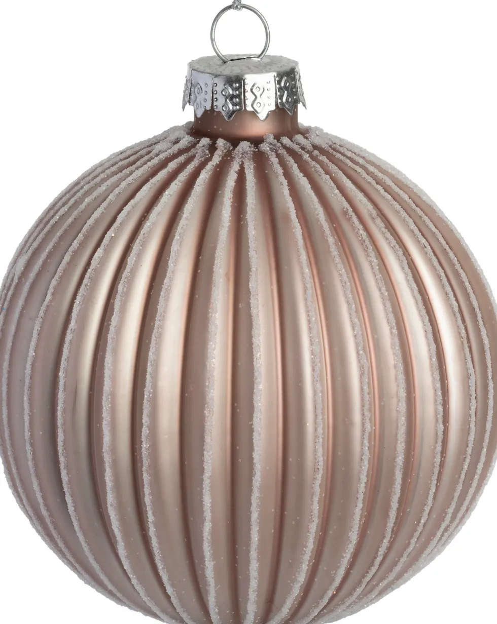 Intratuin kerstbal Tramore roze D 8 cm